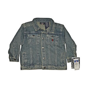 U.S. Polo Assn Kids Denim Trucker Jacket Size 3T NWT Medium Wash 100% Cotton